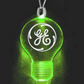 Light Up Pendant Necklace - Light Bulb - Green